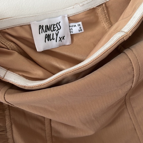 Princess Polly Clique Mini Dress in Beige - Picture 4 of 4